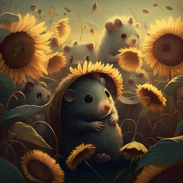 Казка для читання - Миша і соняшники