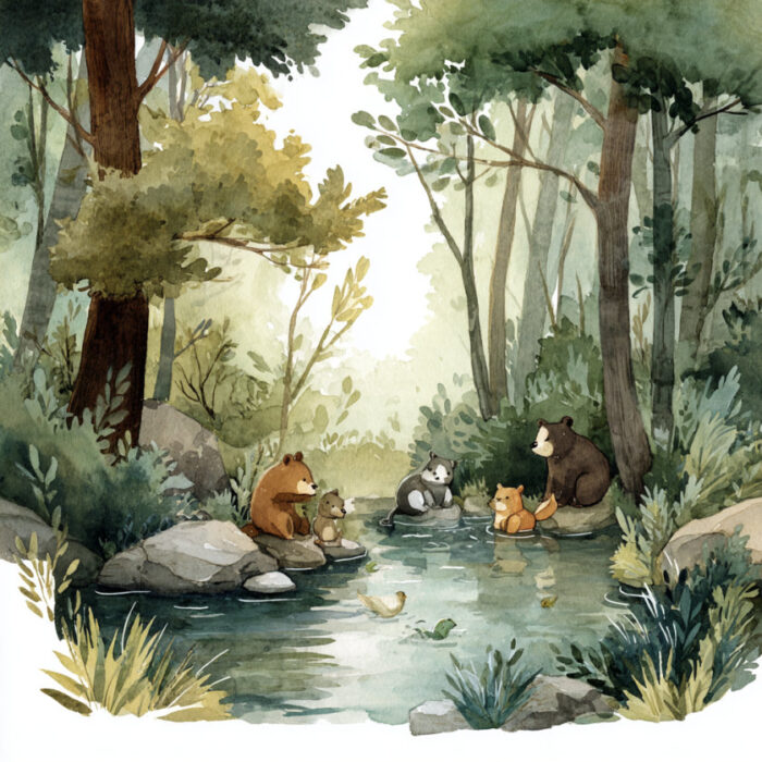 Казка для дітей - Як тварини впоралися з пожежею