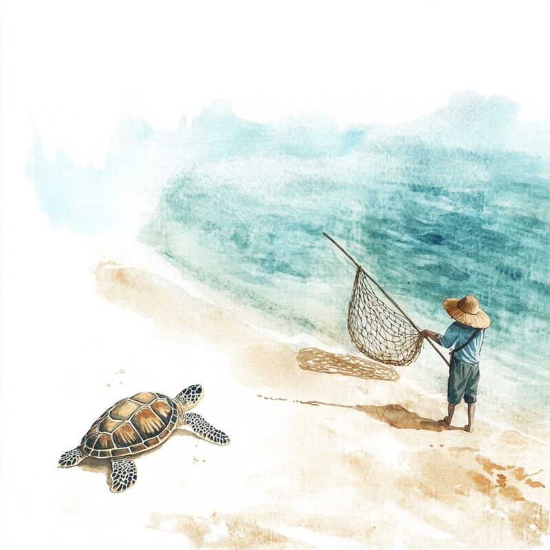 Казки для читання - Морська черепаха Мія та рибалка